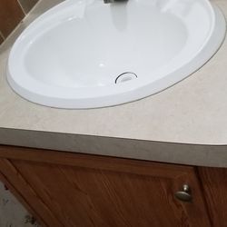 RecPro Rectangle RV Bathroom Sink, Single Bowl Lavatory Sink, Camper Sink